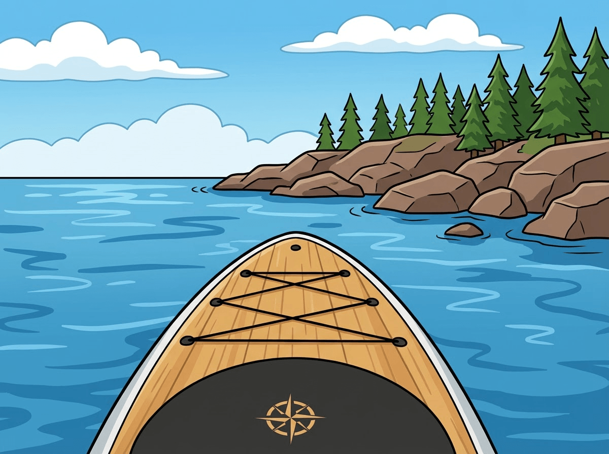 Paddle board on a lake.